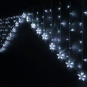 BigBuy Christmas LED záclonová světla Bílý Hvězdy