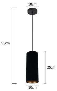 Lustr na lanku AVALO 1xE27/60W/230V černá