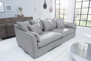 Luxusní pohovka HEAVEN 3M šedá strukturovaná látka Nábytek | Obývací pokoj | Sedací soupravy a pohovky | Pohovky | Všechny pohovky