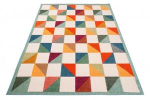 Makro Abra Moderní kusový koberec AVENTURA ED53A Kostky vícebarevný Rozměr: 80x200 cm