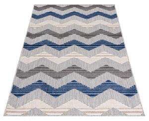 Makro Abra Moderní kusový koberec AVENTURA EC92A Vlnky šedý modrý Rozměr: 80x150 cm