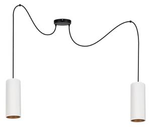 Lustr na lanku AVALO 2xE27/60W/230V pavouk bílá/měděná