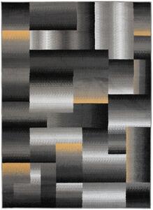 Makro Abra Kusový koberec moderní MAYA Z904B šedý žlutý Rozměr: 300x400 cm