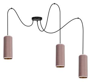 Lustr na lanku AVALO 3xE27/60W/230V pavouk růžová/měděná