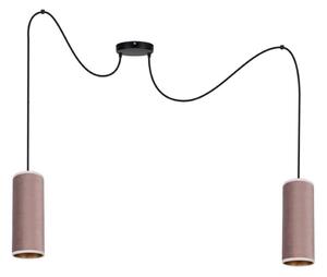 Lustr na lanku AVALO 2xE27/60W/230V pavouk růžová/měděná