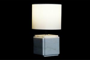 Stolní lampa DKD Home Decor Bílý Polyester Kov Mramor 220 V Zlatá 50 W (20 x 20 x 34 cm)