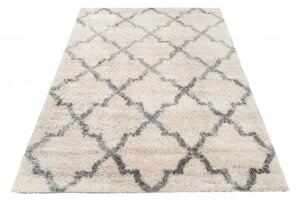 Makro Abra Kusový koberec Shaggy VERSAY Q127A Krémový Rozměr: 200x300 cm