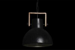 Stropní světlo DKD Home Decor Kaštanová Černý Kov mangové dřevo 50 W 40 x 40 x 49 cm