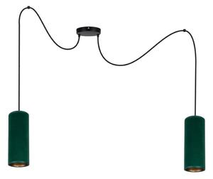 Lustr na lanku AVALO 2xE27/60W/230V pavouk zelená/měděná