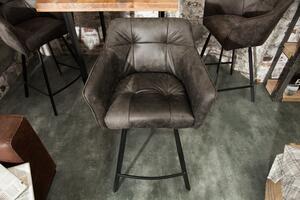 Barová židle LOFT taupe šedá mikrovlákno Nábytek | Jídelní prostory | Barové židle