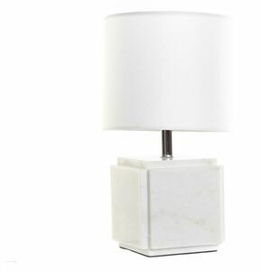 Stolní lampa DKD Home Decor Bílý Polyester Kov Mramor 220 V Zlatá 50 W (20 x 20 x 34 cm)