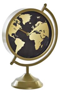 Stolni sat DKD Home Decor 22 x 12 x 31 cm Sklo Zlatá Kov Vintage Mapa Světa
