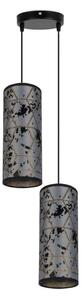 Lustr na lanku AVALO 2xE27/60W/230V pr. 20 cm šedá/černá