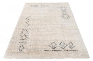 Makro Abra Kusový koberec Shaggy VERSAY Q264A Krémový Rozměr: 80x150 cm