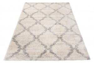 Makro Abra Kusový koberec Shaggy VERSAY Z506A Krémový Rozměr: 140x200 cm