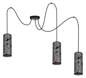 Lustr na lanku AVALO 3xE27/60W/230V pavouk šedá/černá