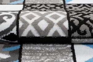 Makro Abra Kusový koberec moderní MAYA Z906B Patchwork šedý modrý Rozměr: 250x350 cm