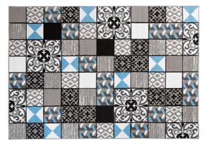 Makro Abra Kusový koberec moderní MAYA Z906B Patchwork šedý modrý Rozměr: 300x400 cm