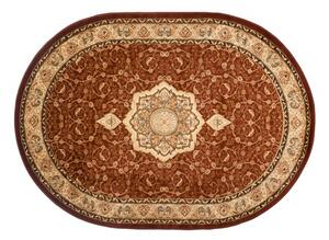 Makro Abra Oválný kusový koberec YESEMEK 5071A Hnědý Rozměr: 70x140 cm