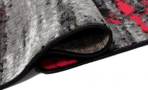 Makro Abra Kusový koberec moderní MAYA Z905E šedý černý červený Rozměr: 200x300 cm