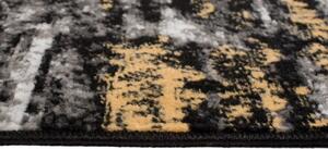 Makro Abra Kusový koberec moderní MAYA Z905A šedý černý žlutý Rozměr: 80x150 cm