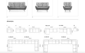 Gala Collezione Rohová sedací souprava SCANDI (více variant) Tvar: Tvar L (levá), Rozměr: Tvar L 246x163 cm (s lenoškou), Potah: Látka kategorie A