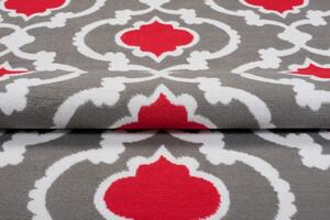 Makro Abra Kusový koberec moderní MAYA Z985A šedý červený Rozměr: 120x170 cm