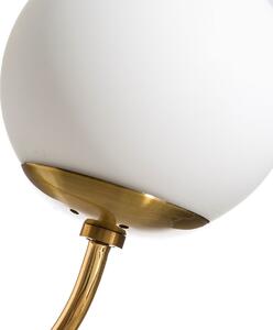 BigBuy Home Nástěnná lampa 24,8 x 24,8 x 42 cm Sklo Zlatá Kov Bílý Vintage