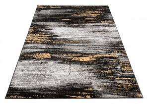 Makro Abra Kusový koberec moderní MAYA Z905A šedý černý žlutý Rozměr: 160x230 cm