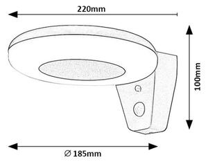 Rabalux 77010 - LED Solární svítidlo se senzorem CERTOVO LED/4W/3,7V IP44