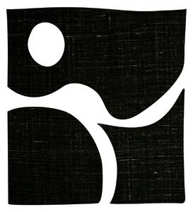 Jednoduchý černý umělecký plakát 35,4x45,4 cm WOOOD