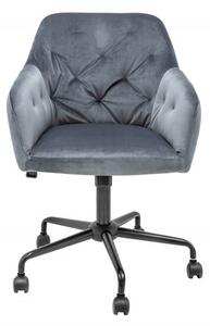 Pracovní židle DUTCH COMFORT šedá samet Nábytek | Kancelářský nábytek | Židle