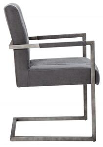 Židle BIG ASTON II S PODRUČKAMI vintage šedá mikrovlákno Nábytek | Jídelní prostory | Jídelní židle | Konzolové