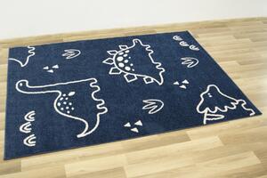 Makro Abra Dětský kusový koberec Emily Kids 5859A Dinosauři Modrý Rozměr: 240x330 cm
