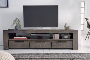 Televizní stolek IRON CRAFT GREY 170 CM masiv mango Nábytek | Obývací pokoj | Televizní stolky