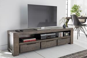 Televizní stolek IRON CRAFT GREY 170 CM masiv mango Nábytek | Obývací pokoj | Televizní stolky
