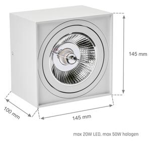 Bodové svítidlo CHLOE AR111 1xGU10/50W/230V hranatý bílá