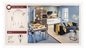 Paulmann 79657 - 3xE14/20W Lustr na lanku NEORDIC HALDAR 230V