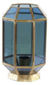 13493 Stolní lampa DKD Home Decor Sklo Modrý Zlatá 220 V mosaz 50 W Moderní/jazz (18 x 19 x 29 cm)
