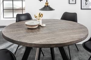 Kulatý jídelní stůl IRON CRAFT 120 CM šedý masiv mango Nábytek | Jídelní prostory | Jídelní stoly | Kulaté