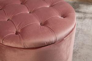 Taburet MODERN BAROCCO 50 CM tmavě růžový samet Nábytek | Doplňkový nábytek | Taburety