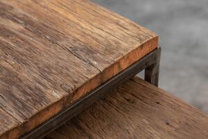 2SET odkládací stolek BARRACUDA 45/35 CM masiv recyklované dřevo skladem