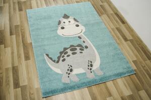 Makro Abra Dětský kusový koberec Emily Kids 5860D Dinosaurus Modrý Rozměr: 140x190 cm