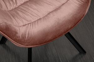 Židlo-křeslo DUTCH COMFORT tmavě růžové samet skladem