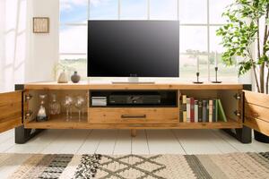 Televizní stolek THOR NATURE 200 CM masiv divoký dub Nábytek | Obývací pokoj | Televizní stolky