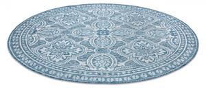 Balta Kulatý koberec SISAL LOFT 21193 modrý / stříbrný / slonová kost Rozměr: průměr 120 cm