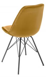 Jídelní židle SCANDINAVIA RETRO tmavě žlutá / černá skladem