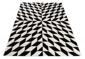 Makro Abra Moderní kusový koberec MAROKO T419B černý bílý Rozměr: 160x220 cm