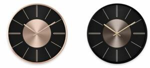Nástěnné hodiny DKD Home Decor Černý Měd Stříbřitý Hliník Plastické Moderní/jazz 30 x 4 x 30 cm (2 kusů)
