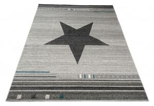 Makro Abra Moderní kusový koberec MAROKO L916C Hvězda světle šedý Rozměr: 200x290 cm